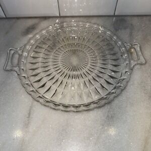Jeannette Glass Company Windsor Diamond‎ Pattern Sandwich Plate
